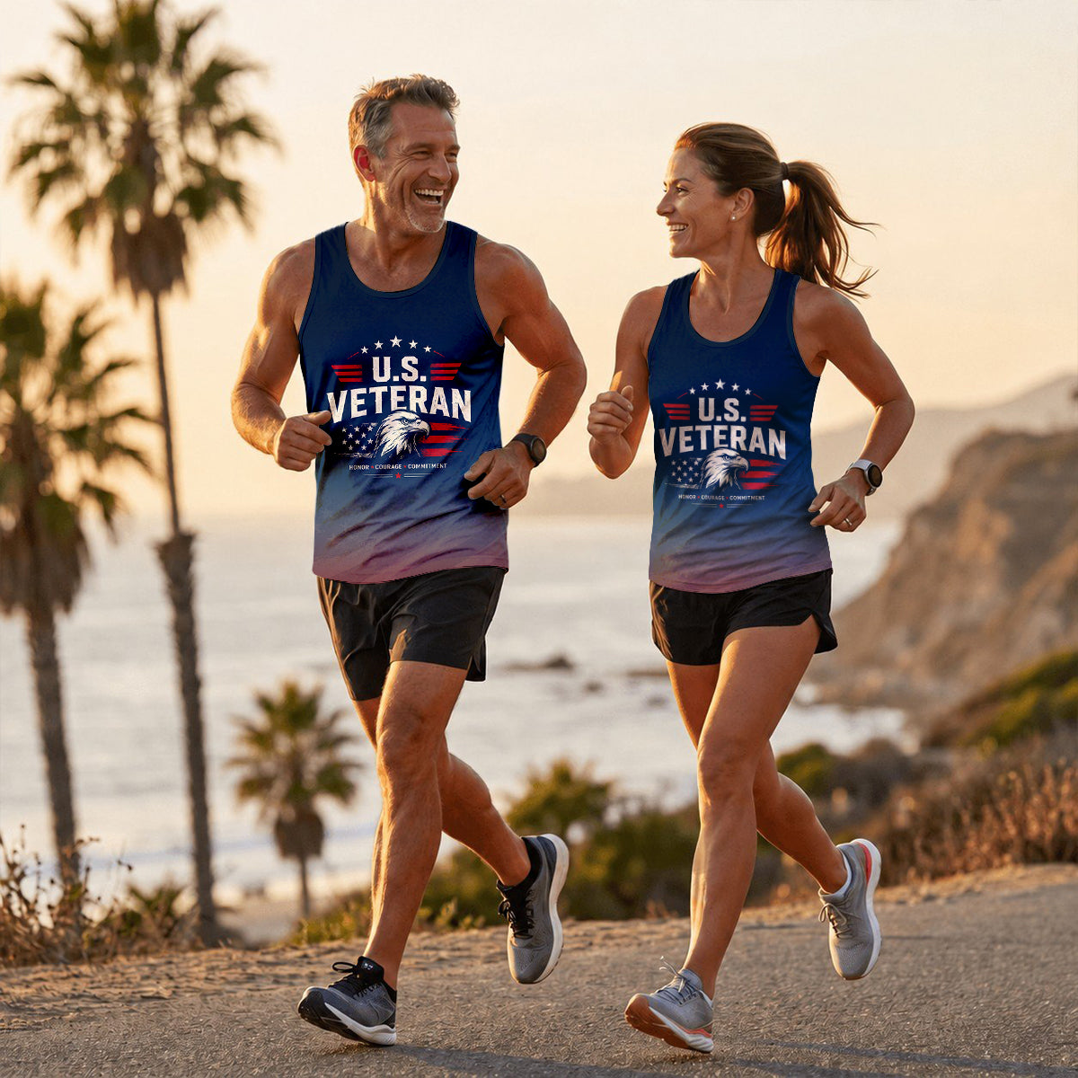 Veteran Tech Running Tank Top - U.S. Eagle Running Singlet
