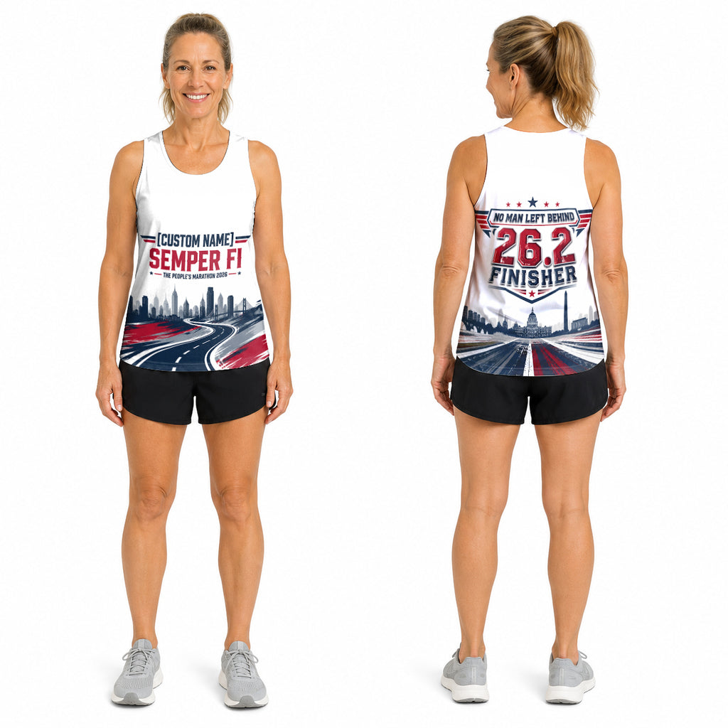 The Forward March The Marine Corp Race Day Running Tank Top