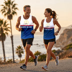 Patriotic Tech Running Tank Top - Rhode Island State Pride Running Singlet