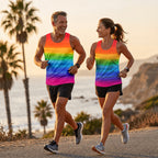 LGBT Pride Running Tank Top Rainbow Running Singlet for Men and Women