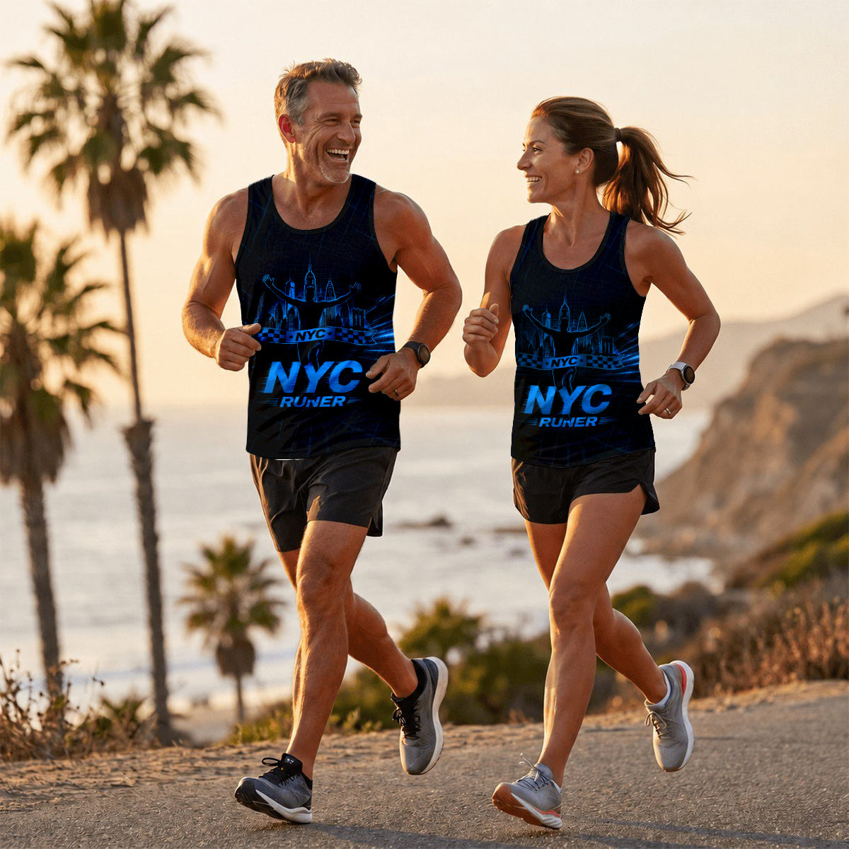 NYC Urban Grid New York Running Tank Top