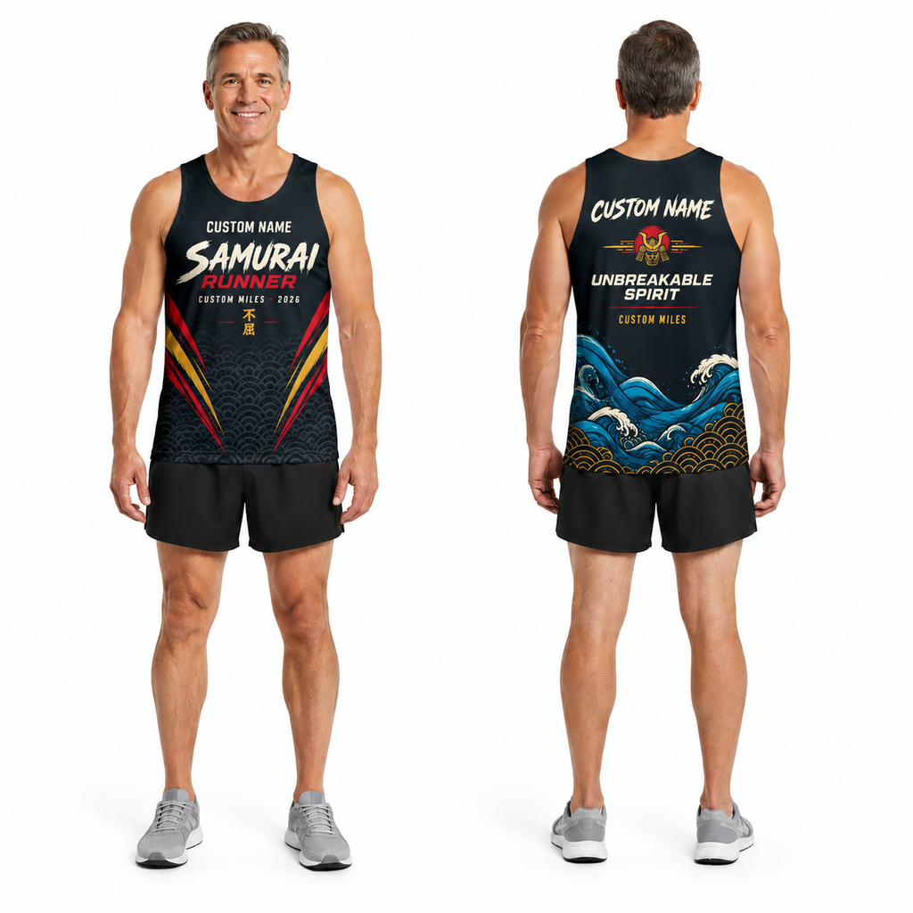 Custom Name Miles Samurai Endurance Running Tank Top