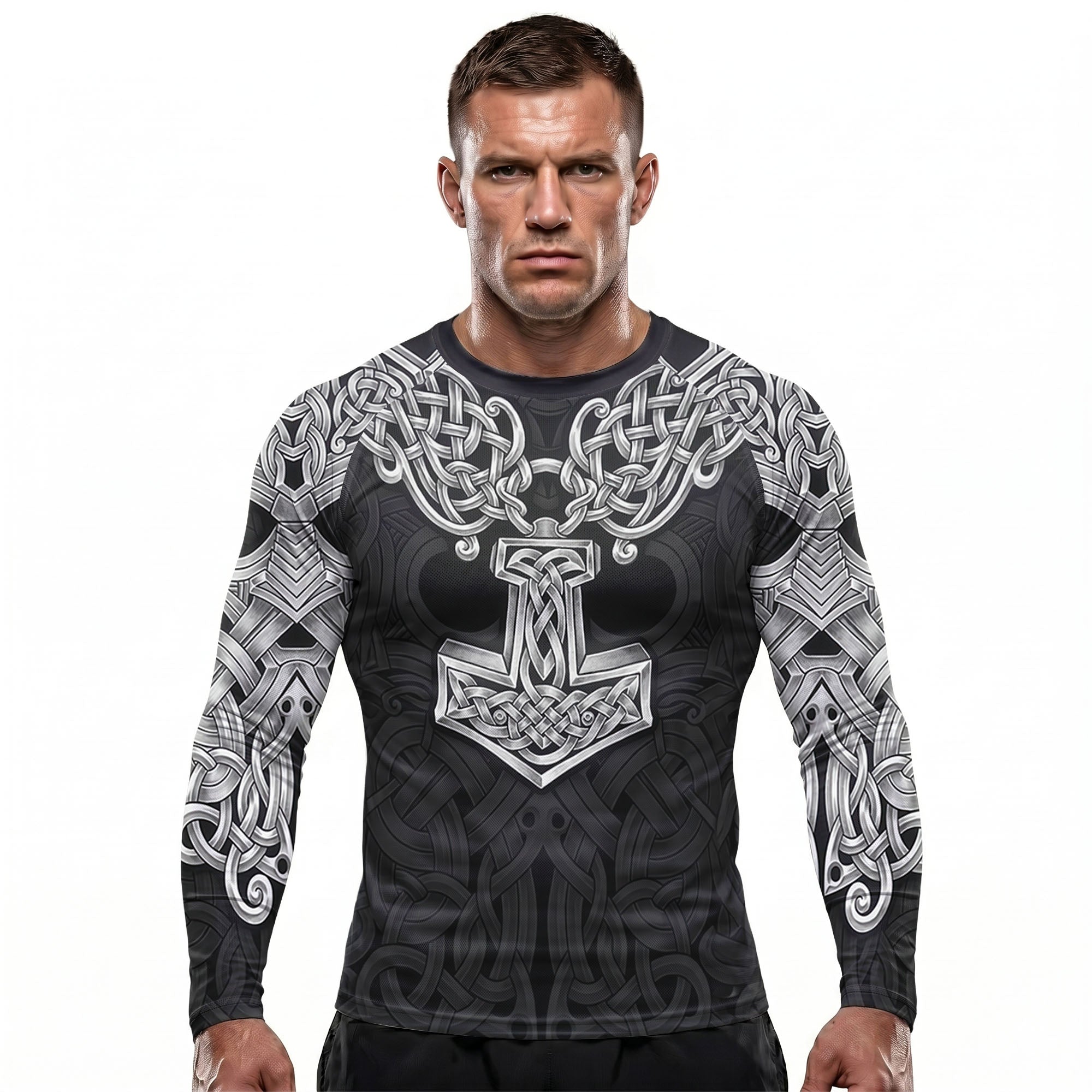 Asgardian Steel Black BJJ Rash Guard