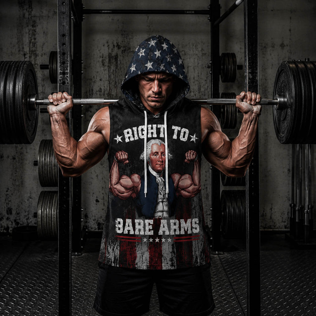 Right To Bare Arms Men's Workout Hooded Tank Top