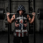 Right To Bare Arms Men's Workout Hooded Tank Top