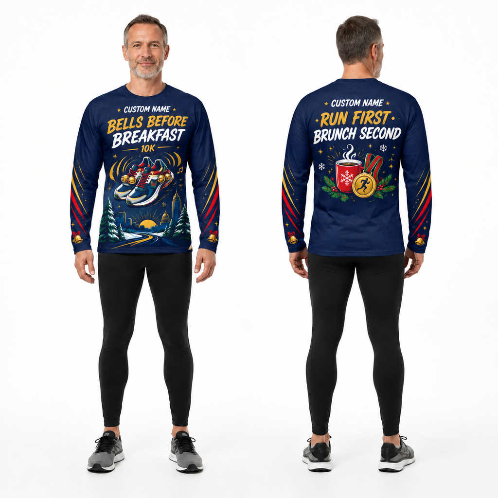Custom Name Bells Before Breakfast Running Long Sleeve Shirt