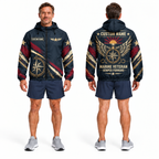 Custom Name Marine Veteran Semper Forward Running Windbreaker Jacket