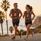 Veteran Running Tank Top - US Marine Corps Veteran V10 Tech Singlet