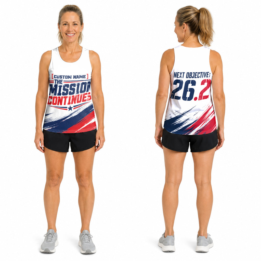 The Mission Continues The Marine Corp Race Day Running Tank Top