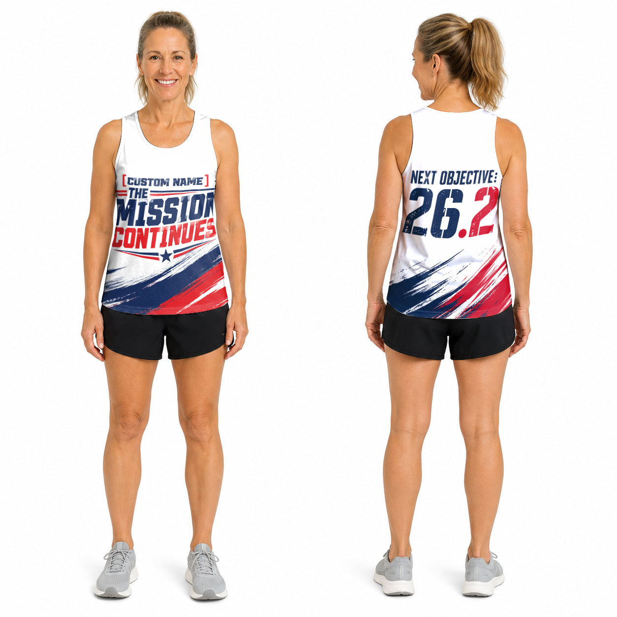 The Mission Continues The Marine Corp Race Day Running Tank Top