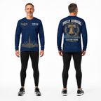 Custom Name Philadelphia Liberty Bell Gold Running Long Sleeve Shirt