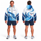 Custom Name Chicago River Motion Running Windbreaker Jacket