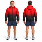 Custom Name State Gradient Speed Fade Running Windbreaker Jacket