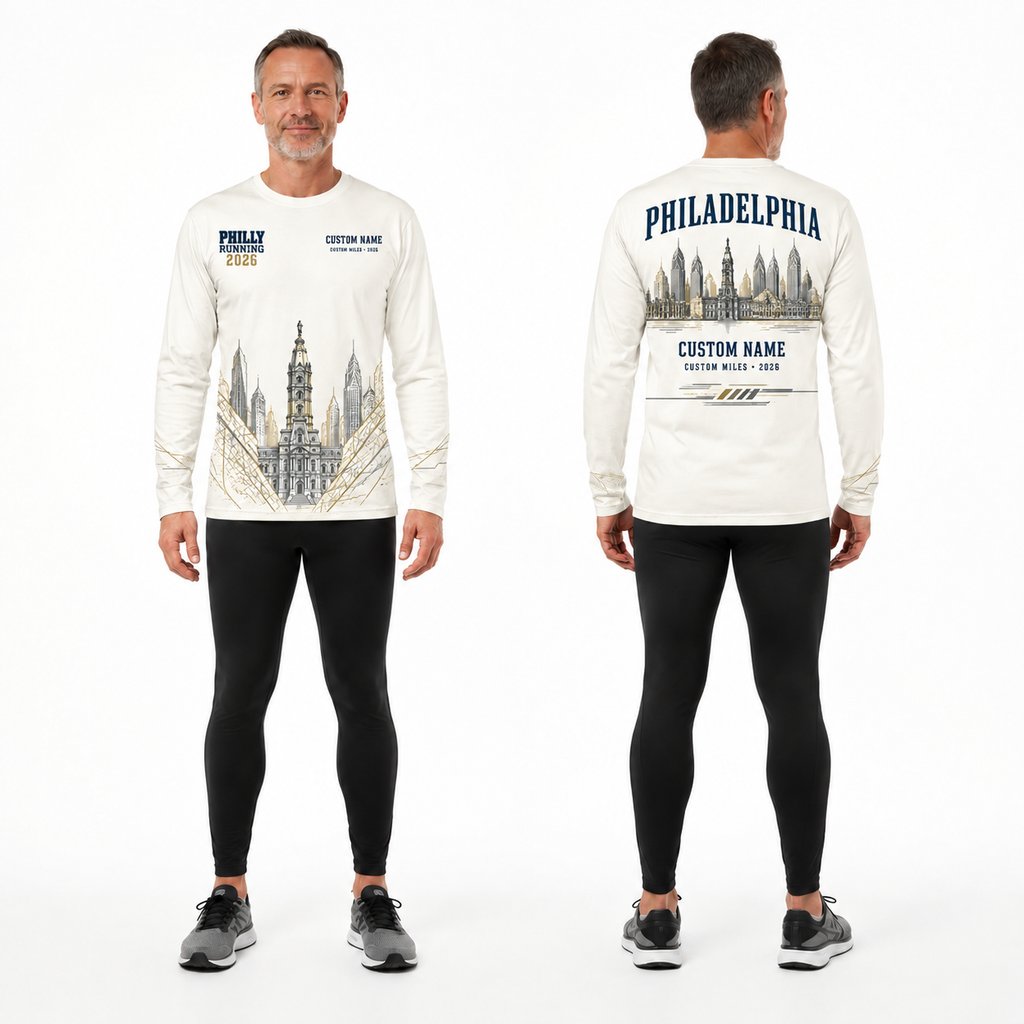 Custom Name Philly Architectural Finisher Running Long Sleeve Shirt