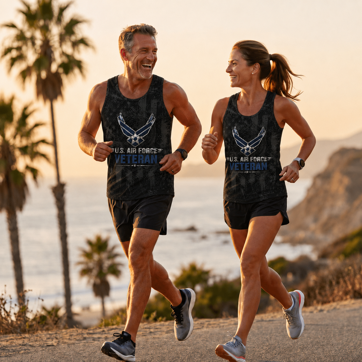 Veteran Running Tank Top - US Air Force Veteran V2 Tech Singlet
