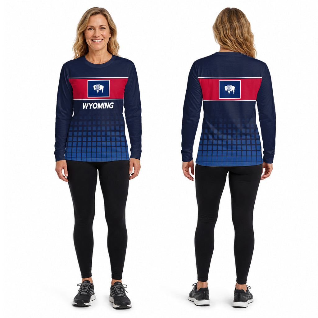 Wyoming State Pride Long Sleeve Running T-Shirt