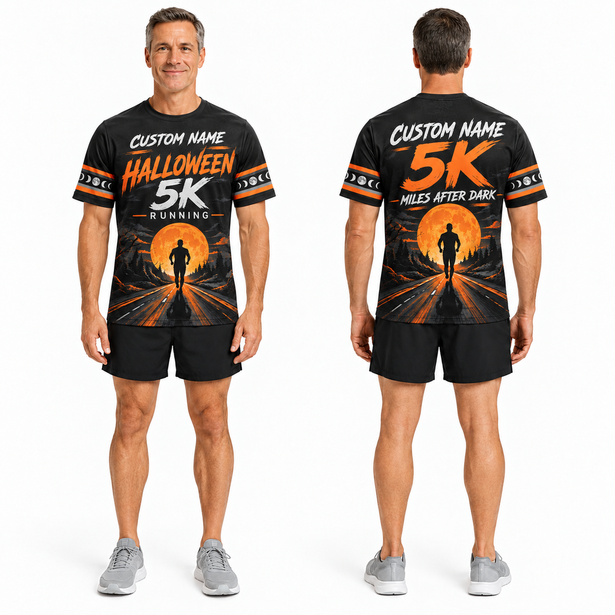 Custom Name Halloween 5K Finisher Halloween Tech Running T-Shirt