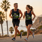Funny Running Tank Top I Hate Running Skull Runner Tech Singlet