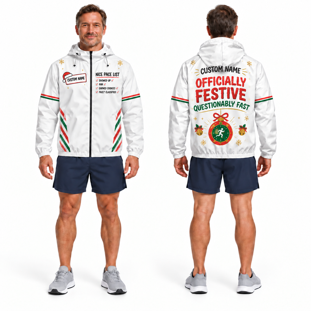 Custom Name Nice Pace List Running Windbreaker Jacket