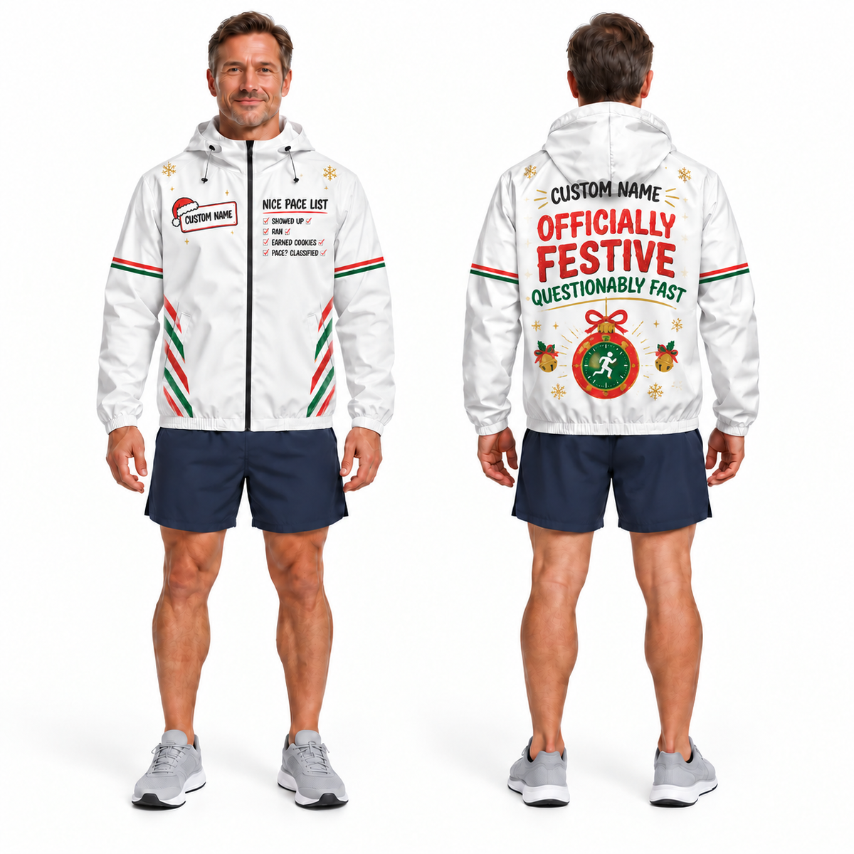 Custom Name Nice Pace List Running Windbreaker Jacket