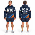 Custom Name NYC 26.2 Bold Type Running Windbreaker Jacket