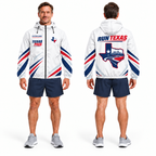 Custom Name Texas State Outline Pace Running Windbreaker Jacket