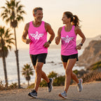 Cancer Fighter Running Tank Top Strong Ribbon Wing Emblem Running Singlet for Men and Women