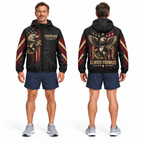 Custom Name Marine Veteran Always Forward Running Windbreaker Jacket