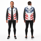 Eagle Wings Stars & Stripes Sleeveless Running Puffer Jacket