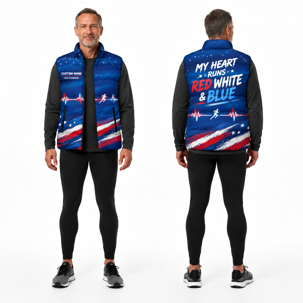 Patriot Pulse USA Sleeveless Running Puffer Jacket