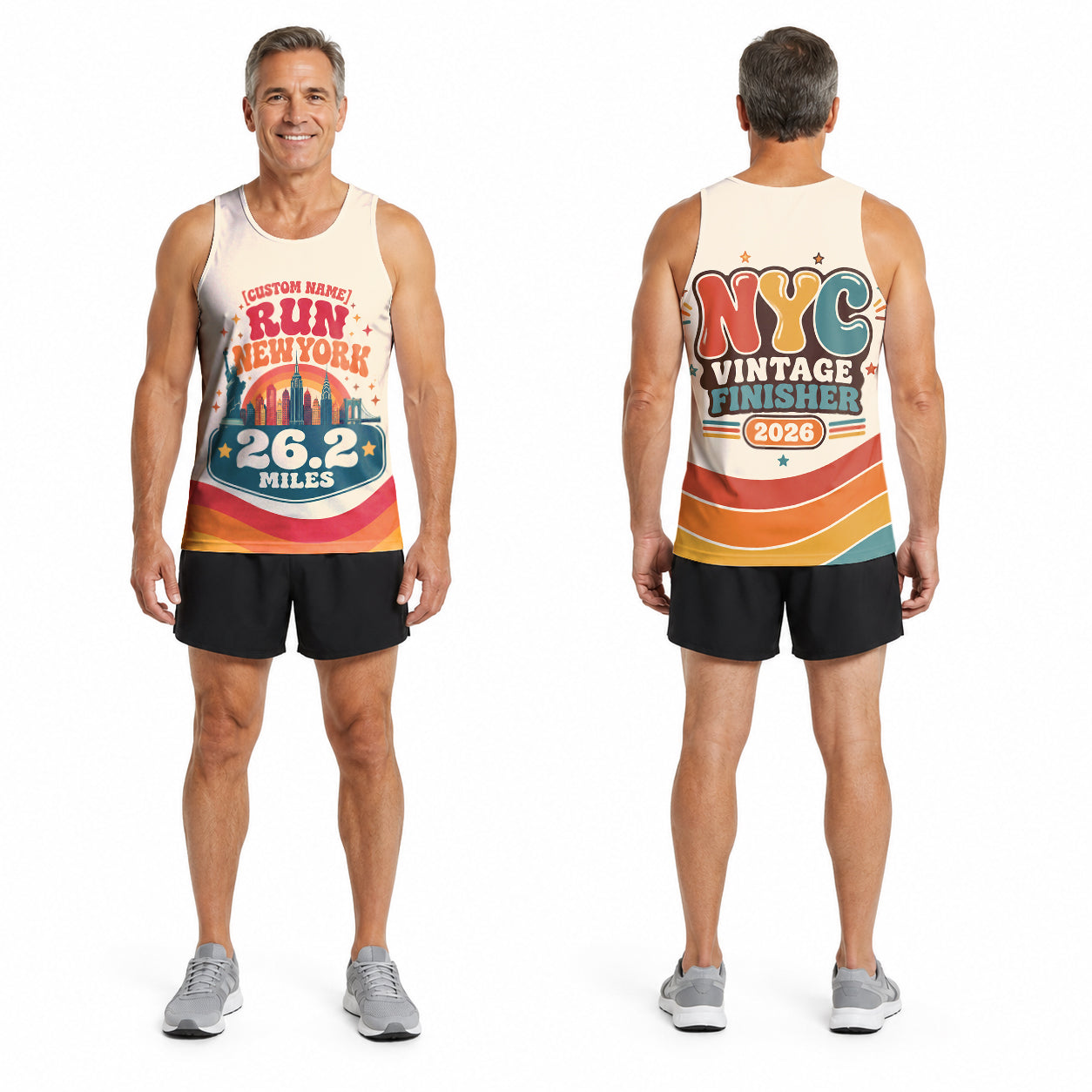 Retro 70s NYC The NYC Race Day Running Tank Top