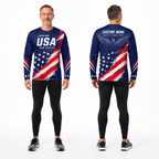Custom Name Patriot Pace Running Long Sleeve Shirt