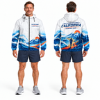 Custom Name California From Coast To Mountains Running Windbreaker Jacket