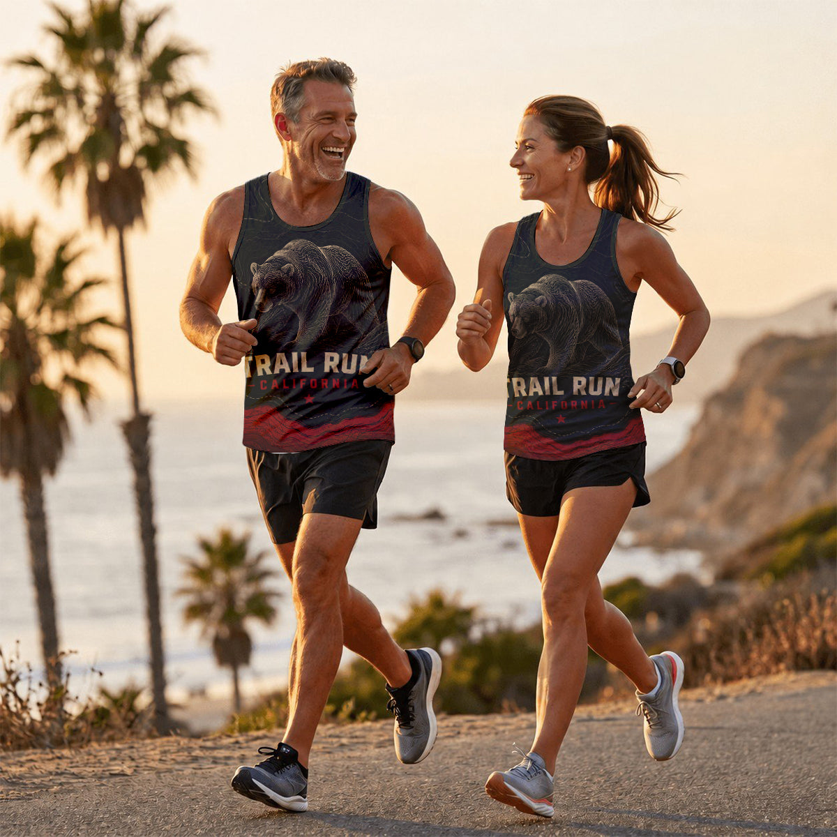 Topographic Republic California State Running Tank Top