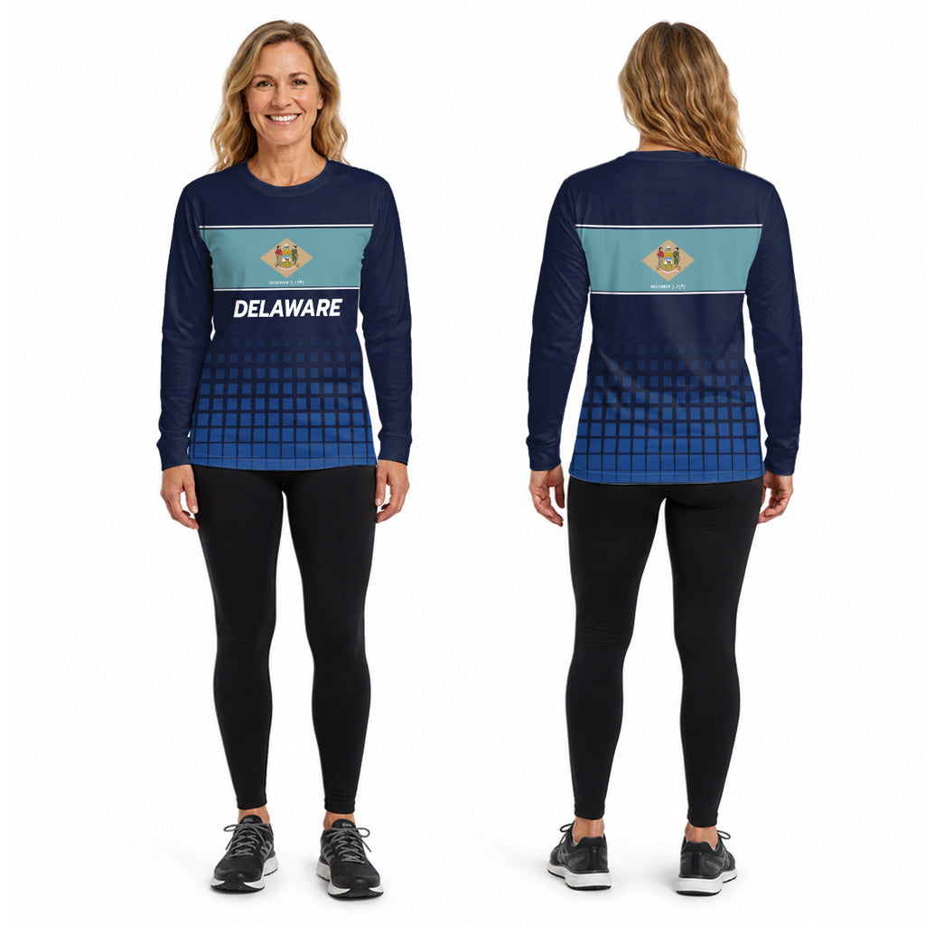 Delaware State Pride Long Sleeve Running T-Shirt