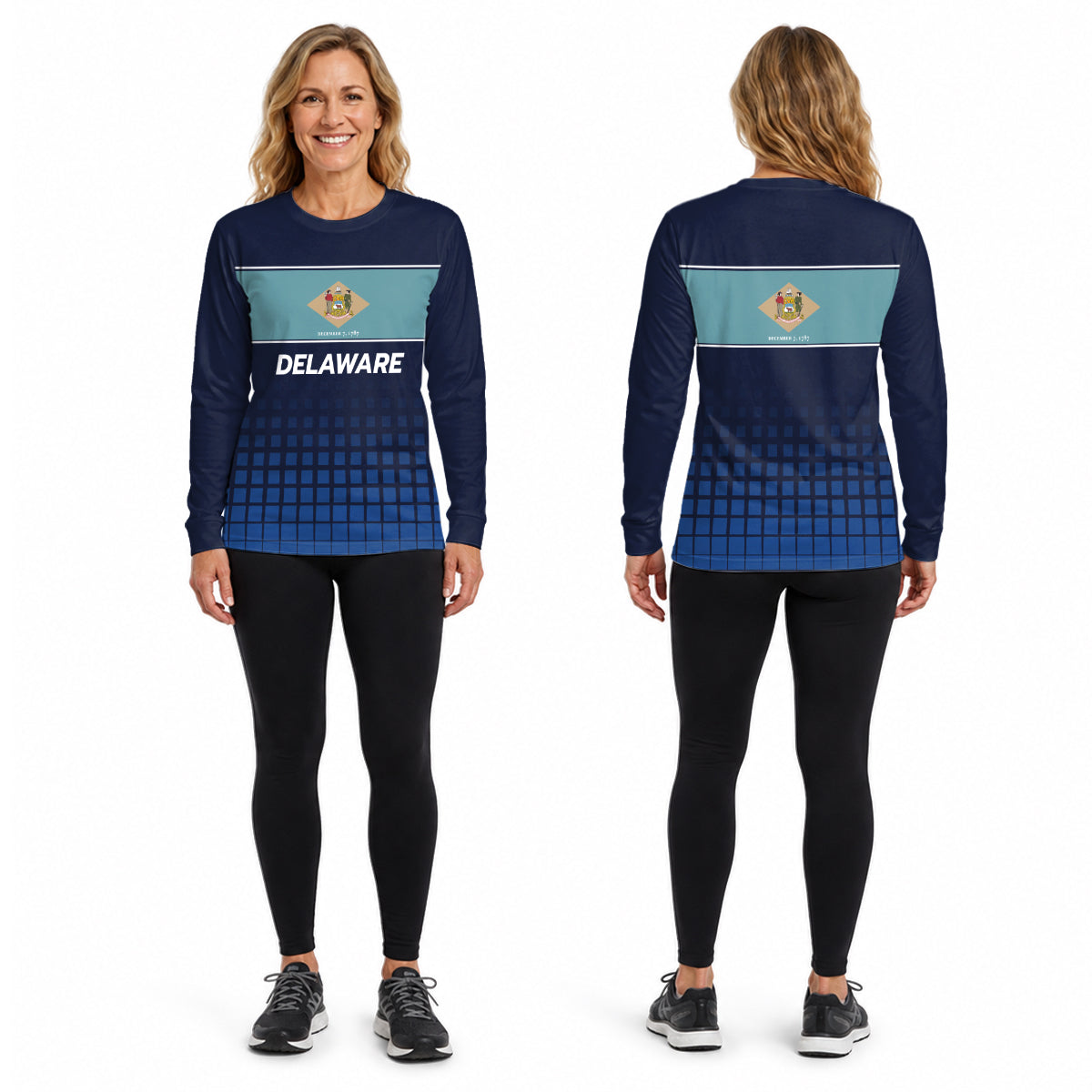 Delaware State Pride Long Sleeve Running T-Shirt