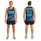 Custom Name Miles Tropical Hibiscus Running Tank Top