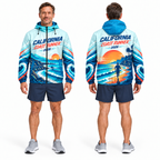 Custom Name California Coast Runner Running Windbreaker Jacket