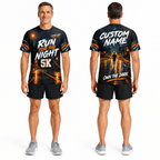 Custom Name Run for the Night 5K Halloween Tech Running T-Shirt