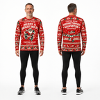 Custom Name Miles Merry & Bright Miles Santa Hustle Galveston Running Long Sleeve Shirt