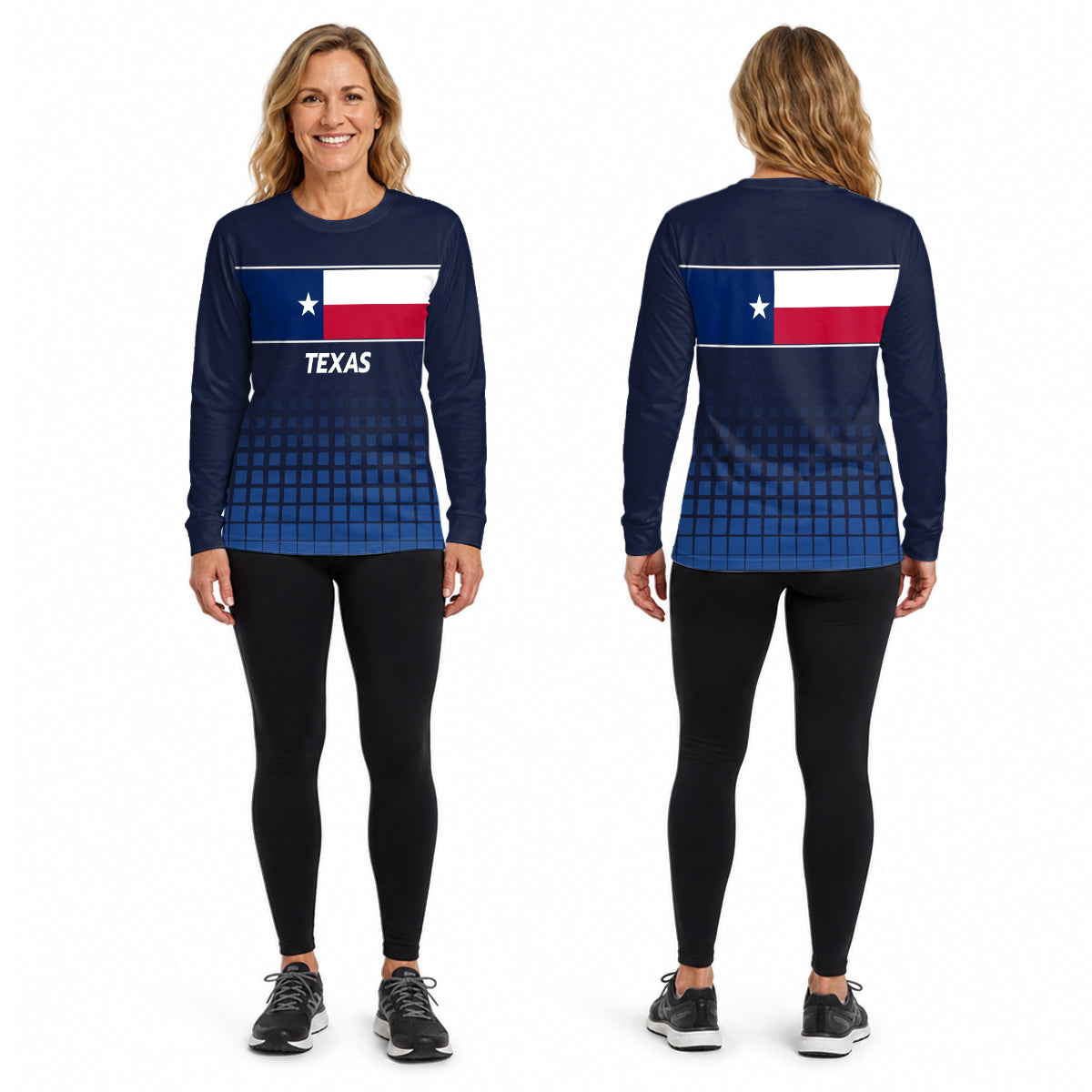 Texas State Pride Long Sleeve Running T-Shirt