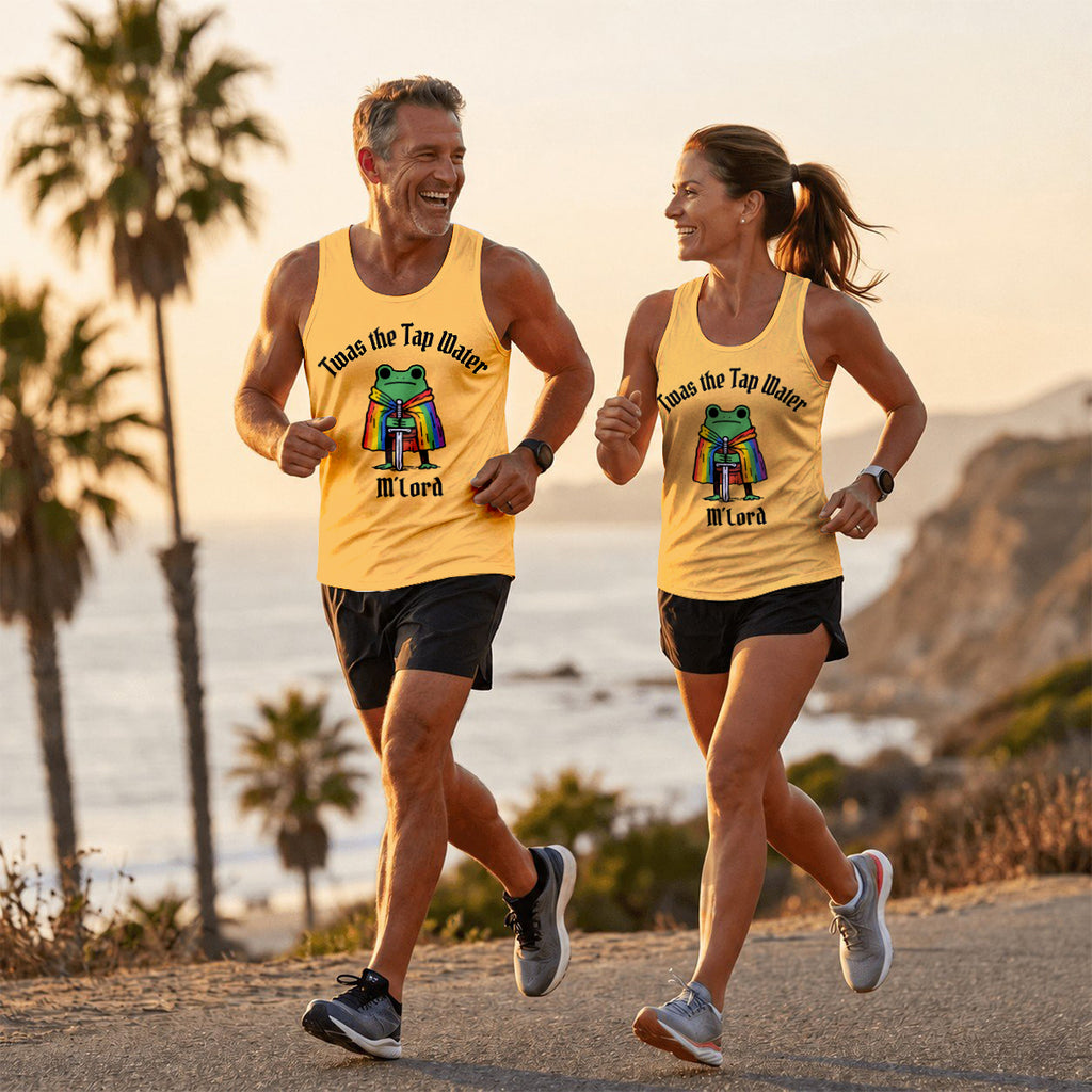 LGBT Pride Running Tank Top Funny Frog Running Singlet for Men and Women