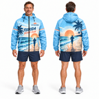 Custom Name Florida Beach Run Florida Running Windbreaker Jacket