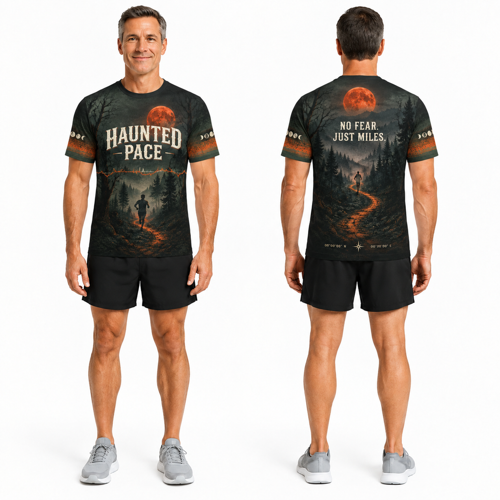 Haunted Pace Halloween Tech Running T-Shirt