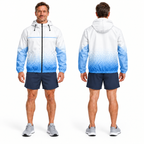Custom Name State Sport Dot Fade Running Windbreaker Jacket