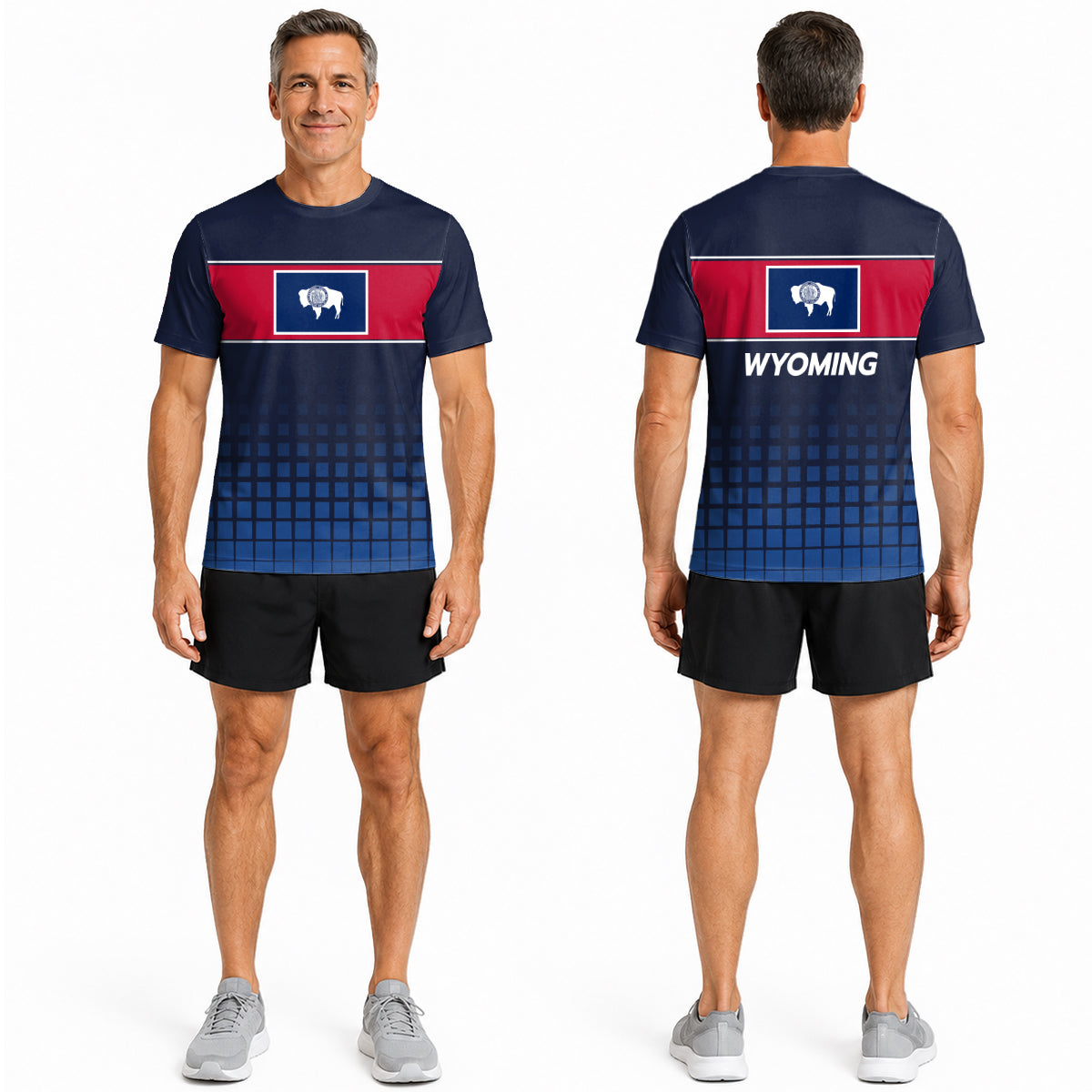 Wyoming State Pride Tech Running T-Shirt