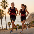 Neon Flag Synthwave California State Running Tank Top