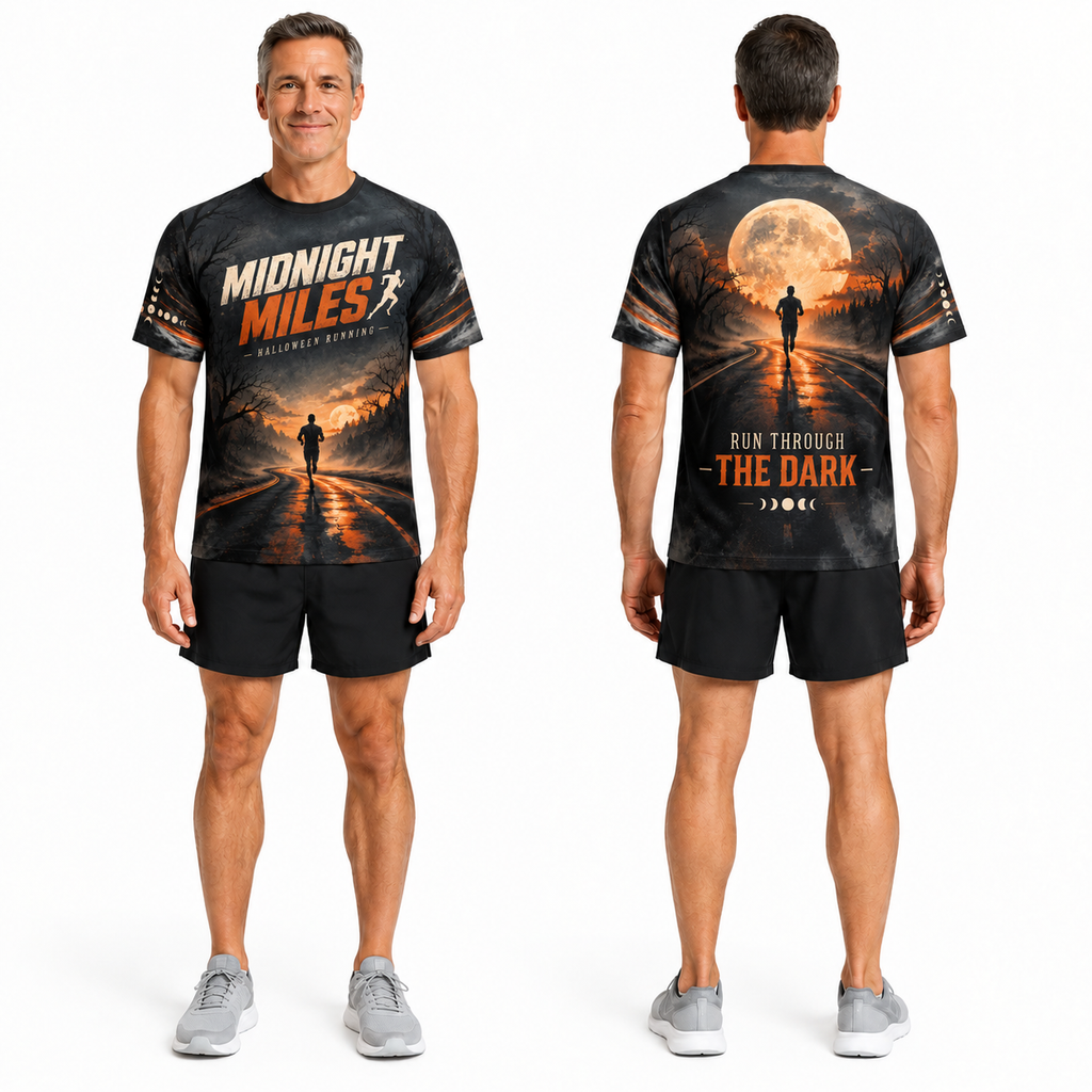Midnight Miles Halloween Tech Running T-Shirt