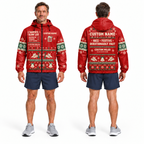 Custom Name Santa’s Slow List Santa Hustle Galveston Running Windbreaker Jacket