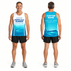 Custom Name Miles Hawaiian Blue Lagoon Running Tank Top